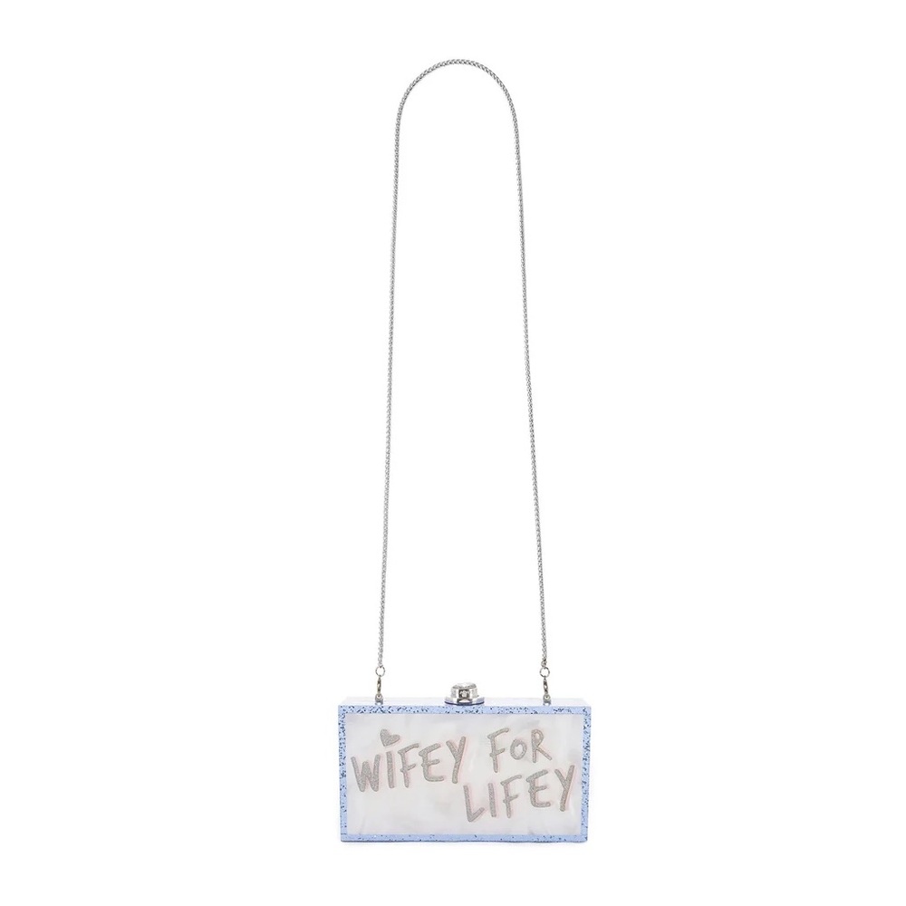 Sophia Webster Wifey for Lifey Pearl Blue Purse
